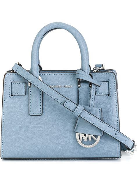 michael kors blue crossbody purse preowned|Michael Kors blue jean handbags.